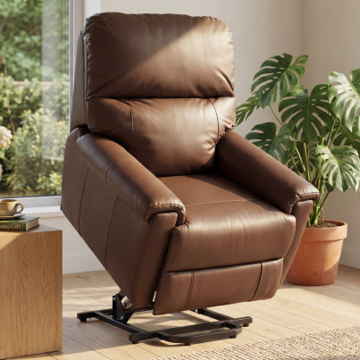 Poltrona Reclinável Alpha com LIFT - Couro Legítimo