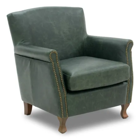 Poltrona Madison Couro Legítimo | Estilo Club Chair Compacta