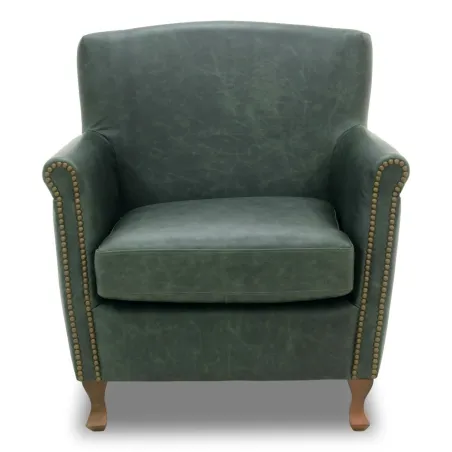 Poltrona Madison Couro Legítimo | Estilo Club Chair Compacta