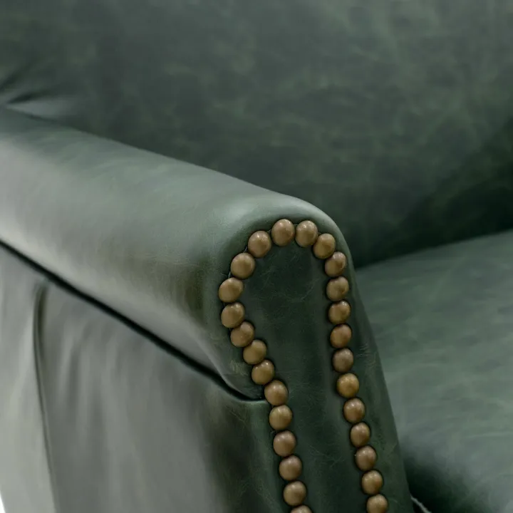 Poltrona Madison Couro Legítimo | Estilo Club Chair Compacta