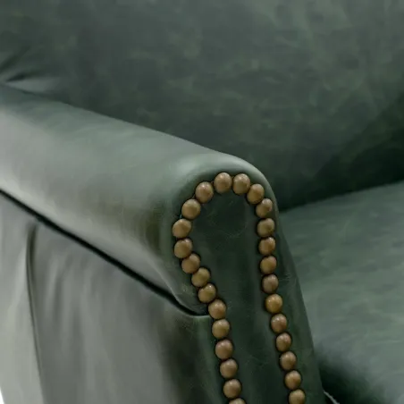 Poltrona Madison Couro Legítimo | Estilo Club Chair Compacta