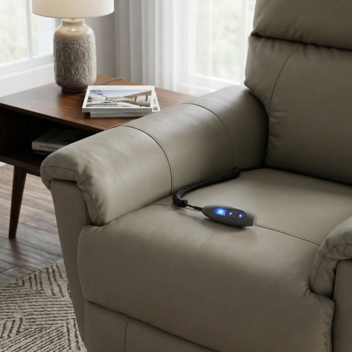 Poltrona Reclinável Alpha com LIFT - Couro Legítimo