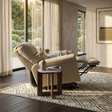 Poltrona Reclinável Alpha com LIFT - Couro Legítimo