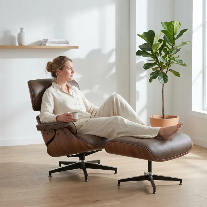 Poltrona Charles Eames Couro Legítimo | Poltronas