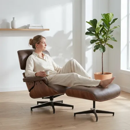 Poltrona Charles Eames Couro Legítimo | Poltronas