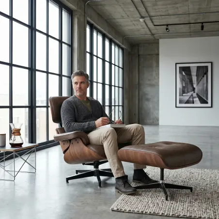 Poltrona Charles Eames Couro Legítimo | Poltronas
