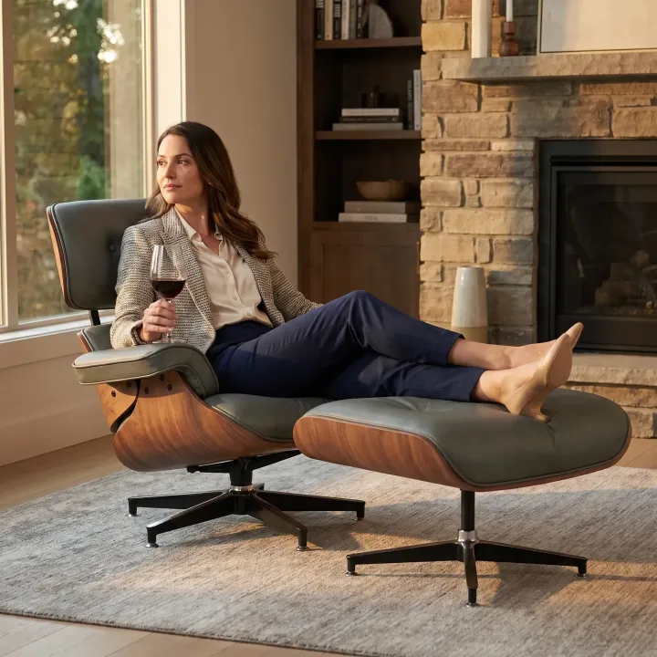 Poltrona Charles Eames Couro Legítimo | Poltronas