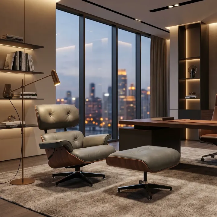 Poltrona Charles Eames Couro Legítimo | Poltronas
