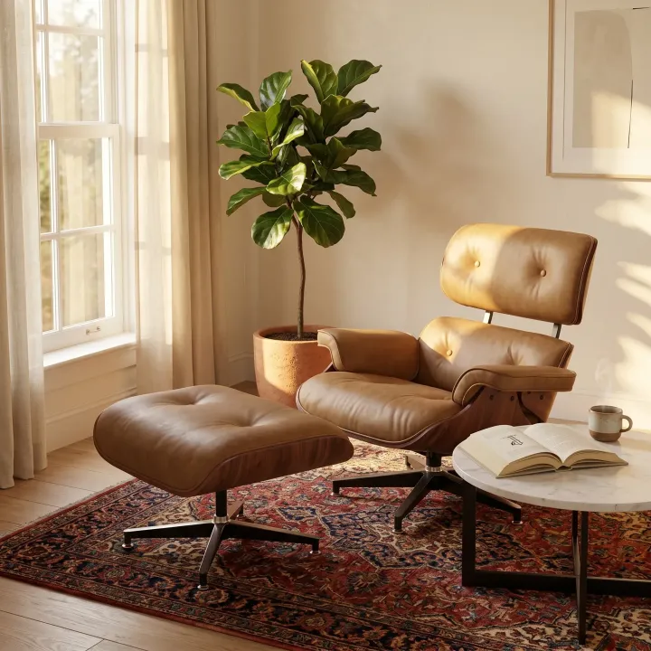 Poltrona Charles Eames Couro Legítimo | Poltronas