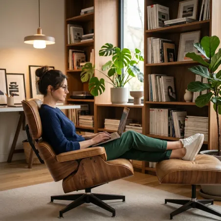 Poltrona Charles Eames Couro Legítimo | Poltronas