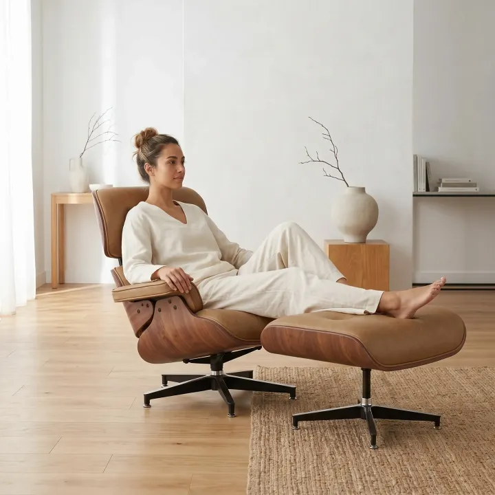 Poltrona Charles Eames Couro Legítimo | Poltronas